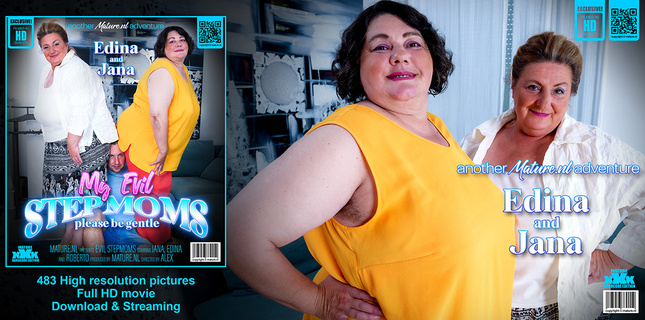 Сосед доводит двух толстух до оргазма